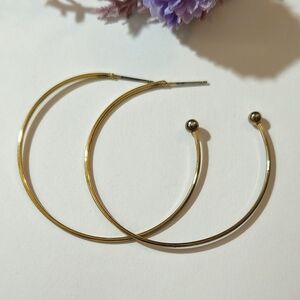 14K Gold Filled Thin Ball Hoop Earrings Dainty Minimalist Designer Hoop Earrings